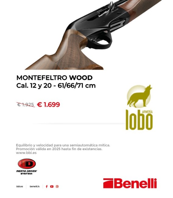 OFERTA!!! BENELLI MONTEFELTRO WOOD C/12 CA